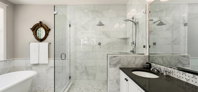 bathroom shower door installation in New Smyrna Beach