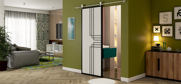 sliding bathroom door installation in New Smyrna Beach
